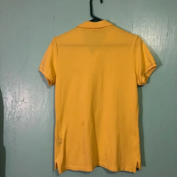 Ralph Lauren yellow boys polo button up collar - Picture 7 of 9